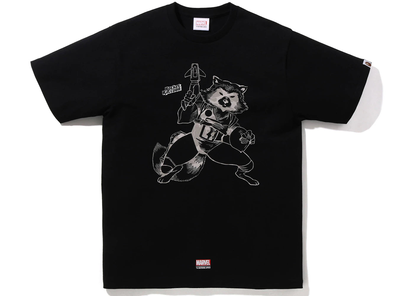 BAPE x Marvel Comics Rocket Raccoon T-Shirt Black