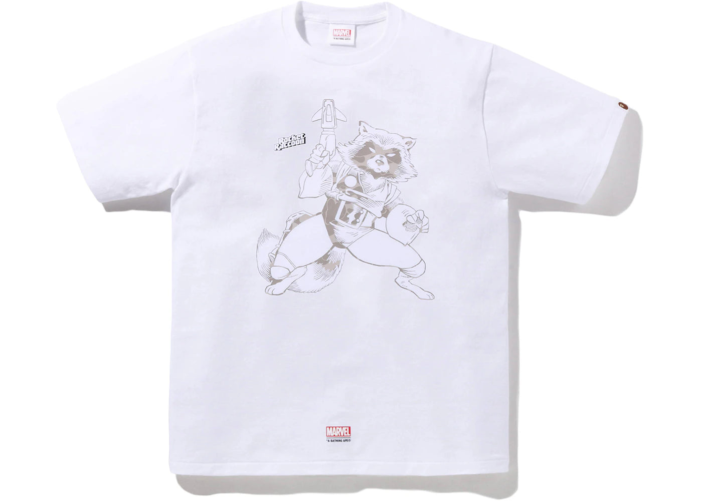 BAPE x Marvel Comics Rocket Raccoon T-Shirt White
