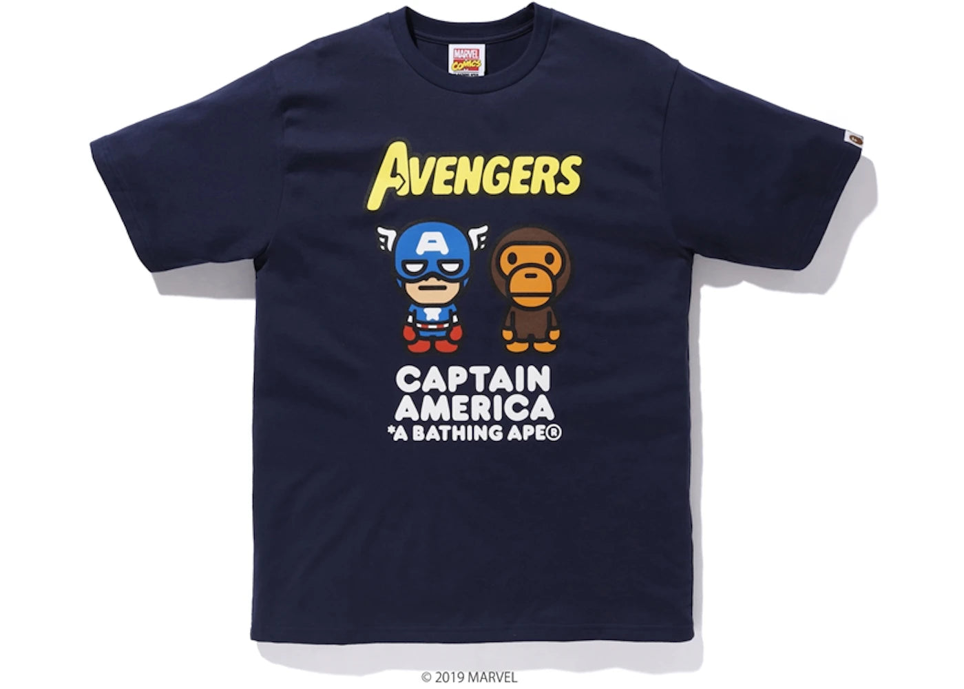 BAPE x Marvel Milo Captain America Tee Navy