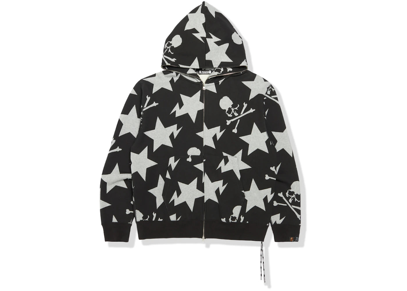 BAPE x Mastermind 11th Anniversary Sta Pattern Relaxed Full Zip Hoodie Black