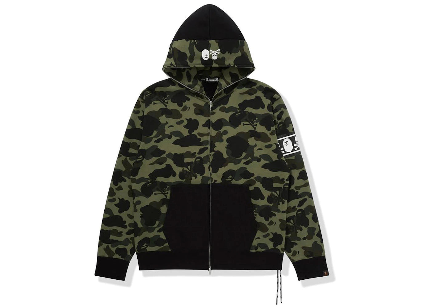 BAPE x Mastermind 1St Camo Full Zip Hoodie Green