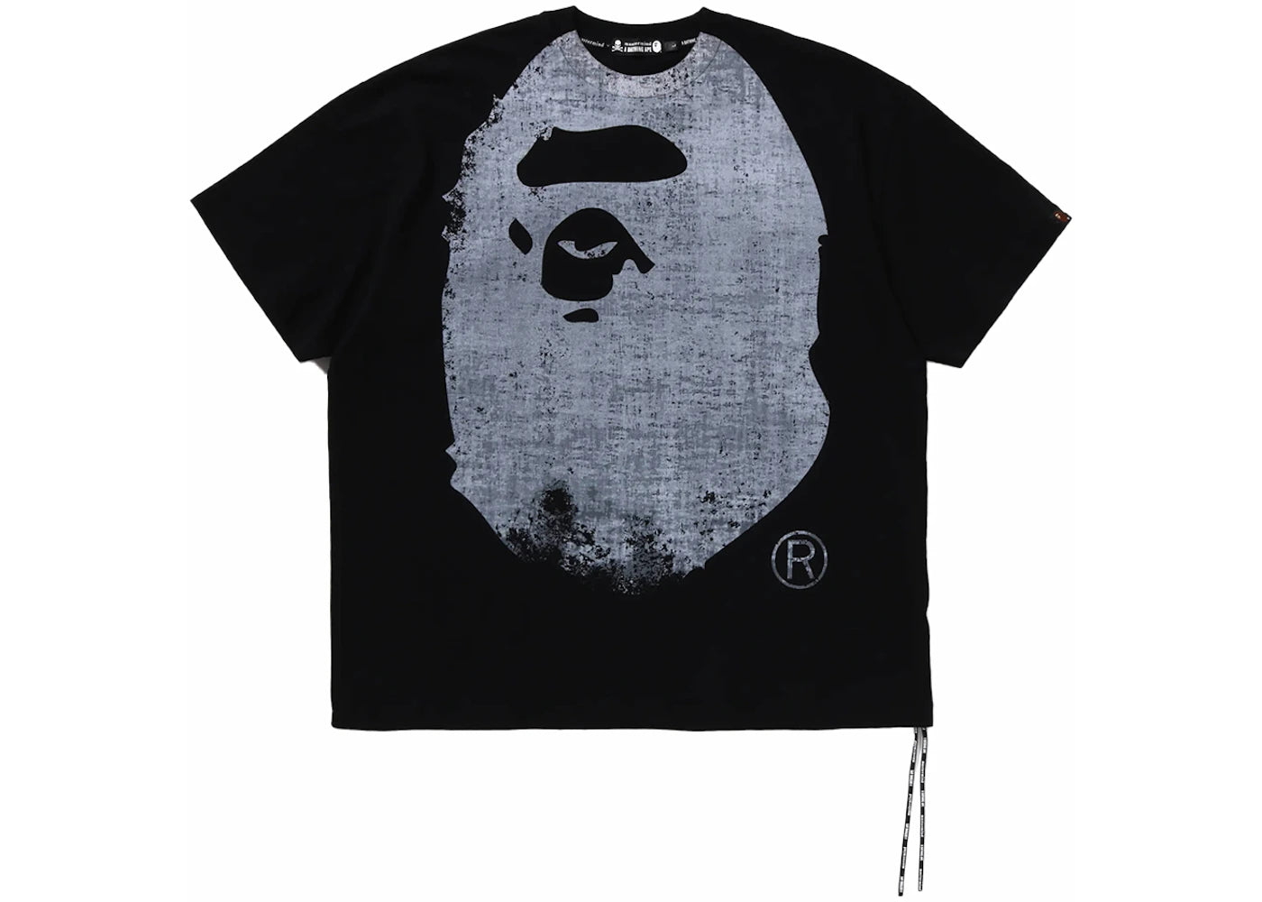 BAPE x Mastermind Ape Head Over Print Relaxed Fit Tee Black/White