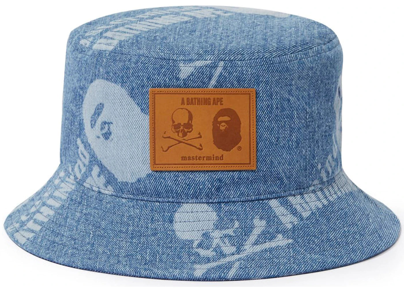 BAPE x Mastermind Washed Denim Hat Blue Indigo