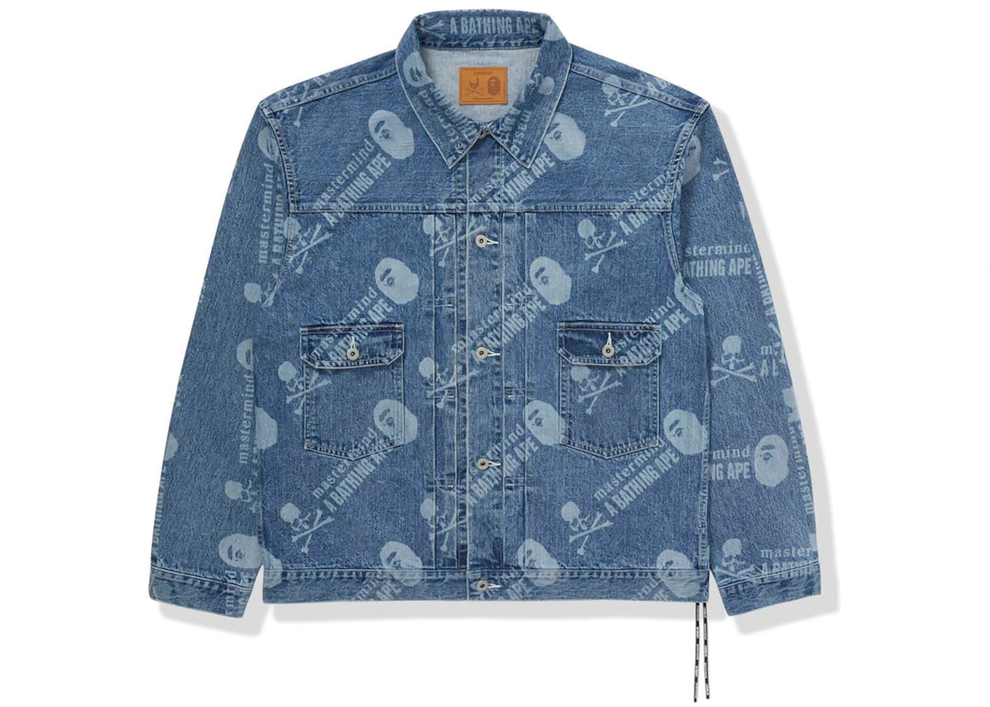 BAPE x Mastermind Washed Denim Jacket Blue Indigo
