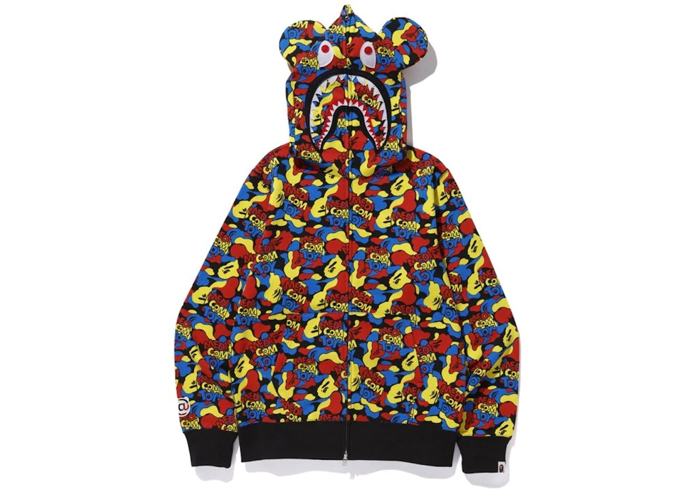 BAPE x Medicom Toy Camo Bear Shark Full Zip Hoodie Multi