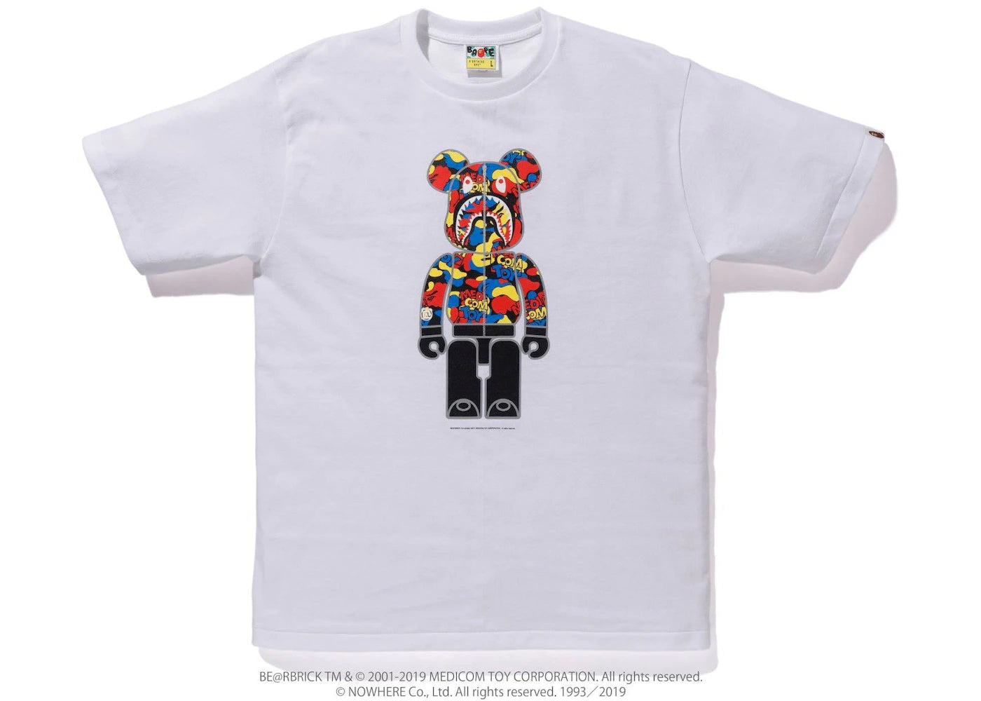 BAPE x Medicom Toy Camo Bear Tee White