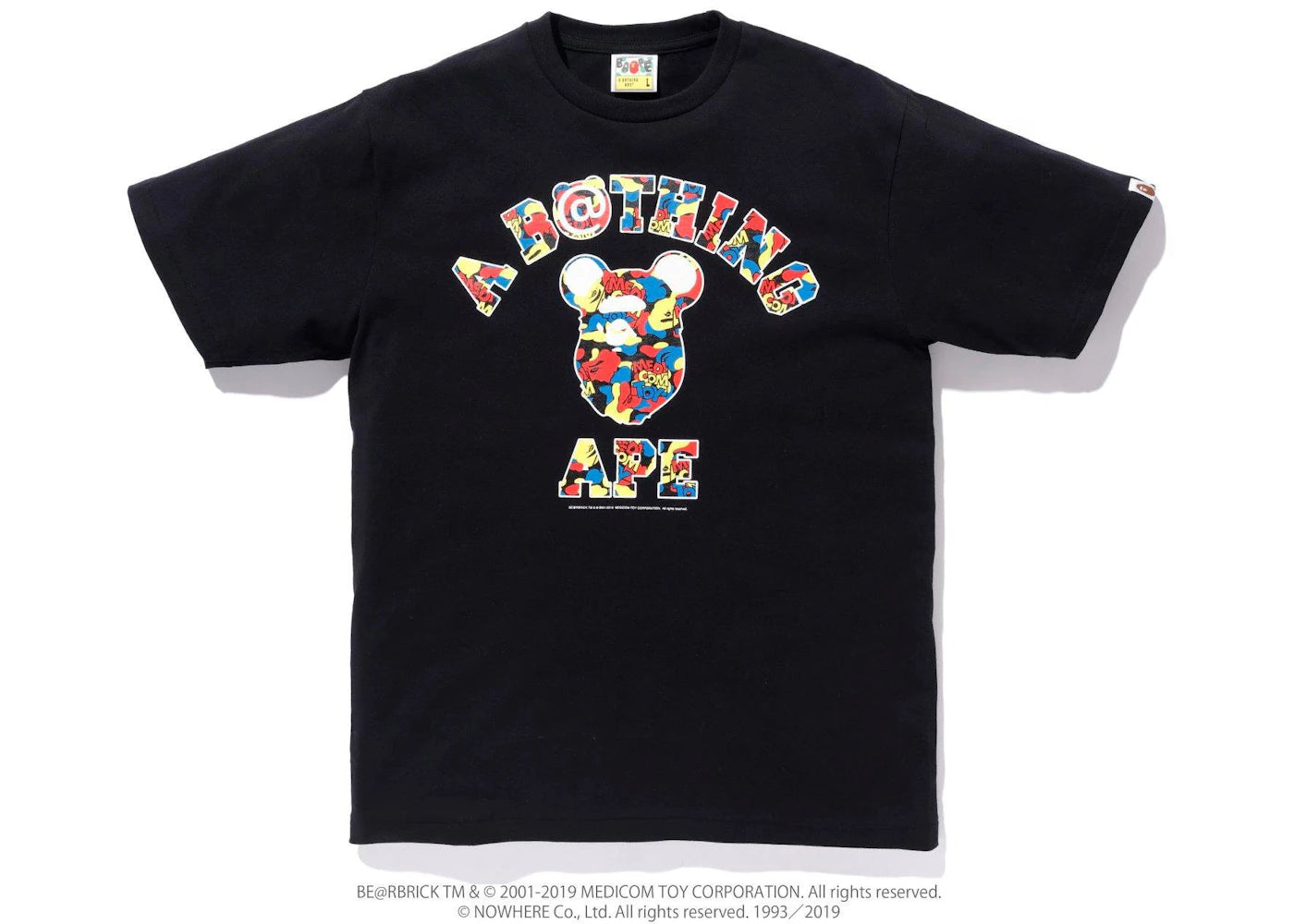 BAPE x Medicom Toy Camo College Tee Black