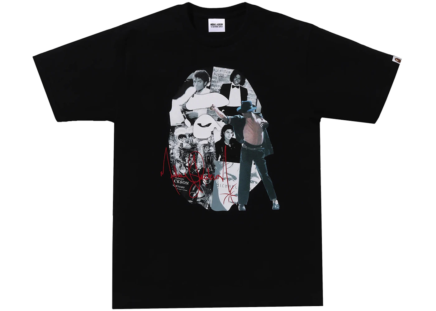 BAPE x Michael Jackson Album Jacket Ape Head Tee Black