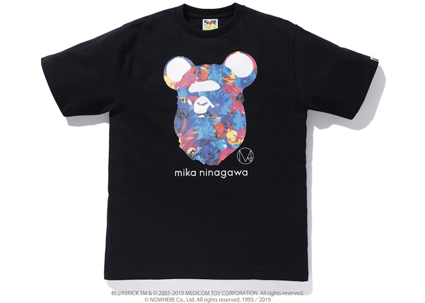 BAPE x Mika Ninagawa Bear Ape Head Tee Black