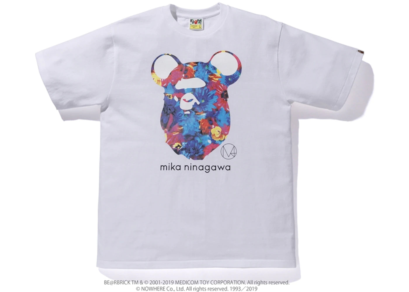 BAPE x Mika Ninagawa Bear Ape Head Tee White
