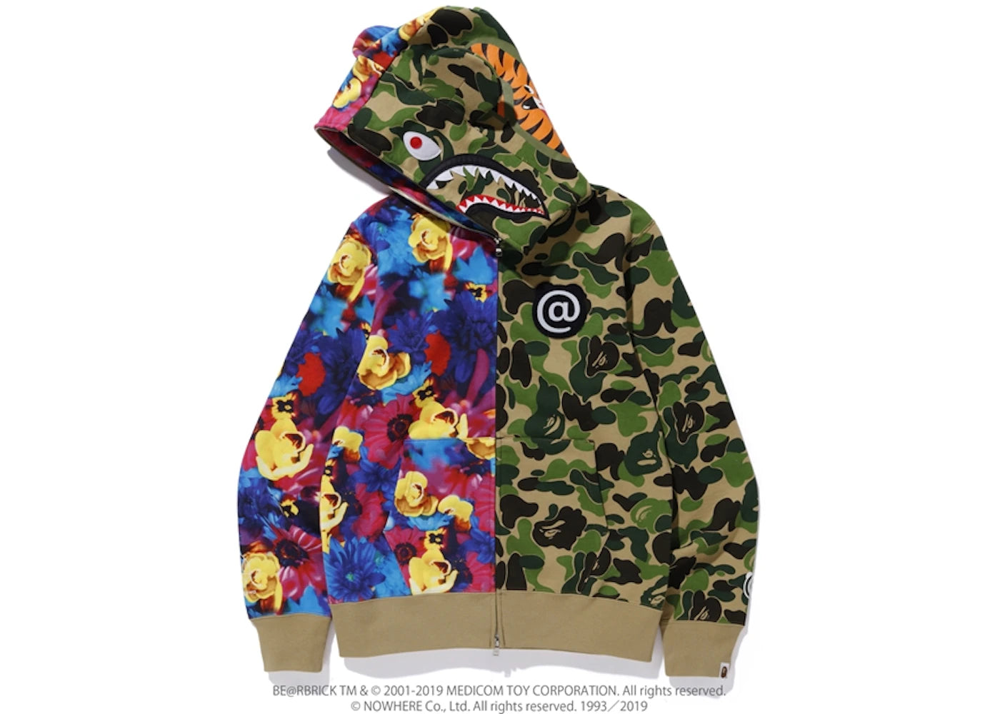 BAPE x Mika Ninagawa Bear Shark Full Zip Hoodie Green