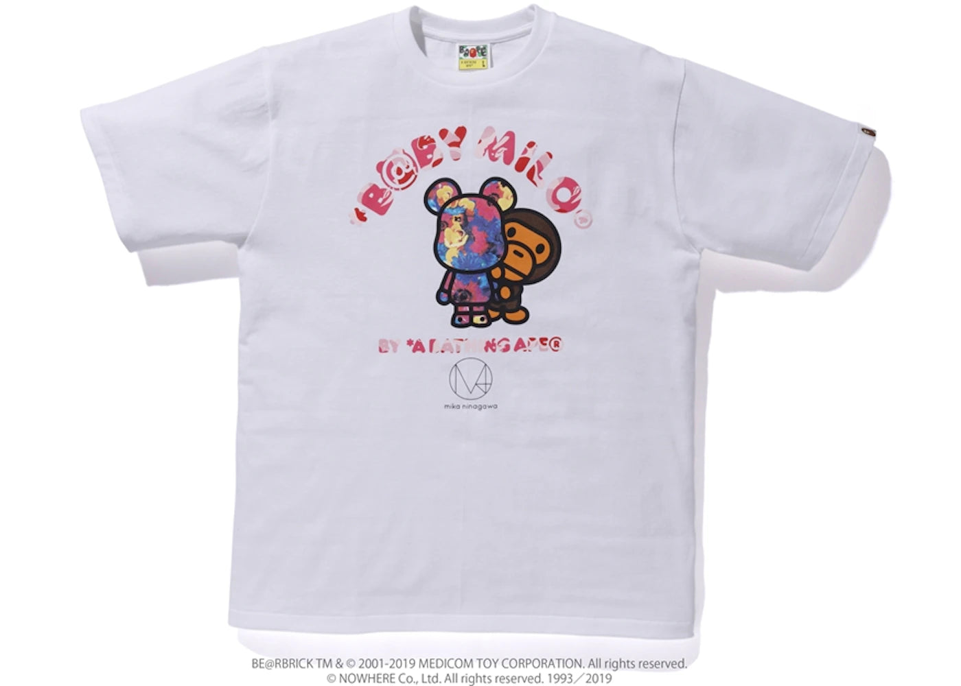 BAPE x Mika Ninagawa Bear Tee White/Pink