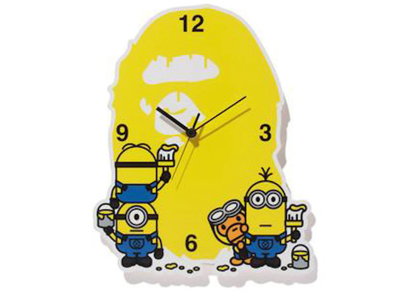 BAPE x Minion Ape Head Clock Yellow