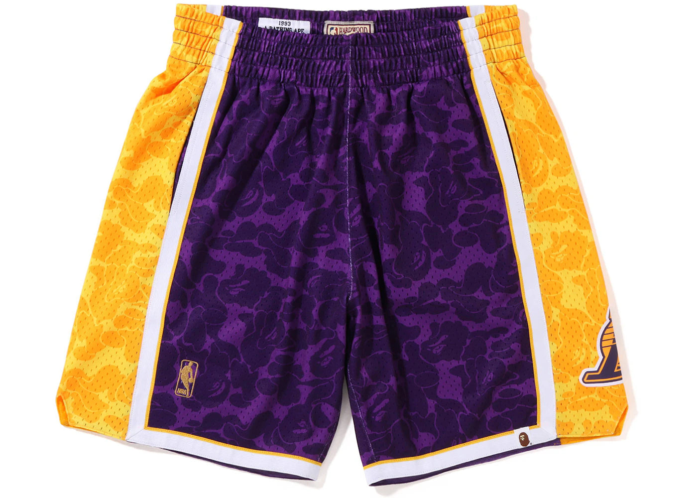 BAPE x Mitchell & Ness Los Angeles Lakers Shorts Purple