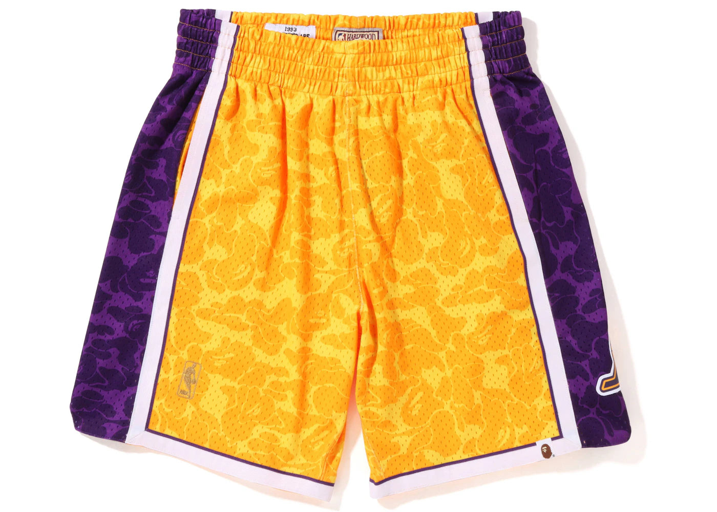 BAPE x Mitchell & Ness Los Angeles Lakers Shorts Yellow