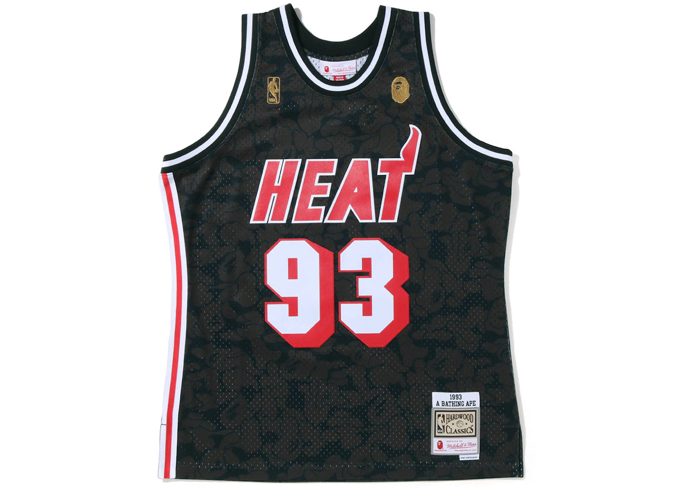 BAPE x Mitchell & Ness Miami Heat Jersey Black