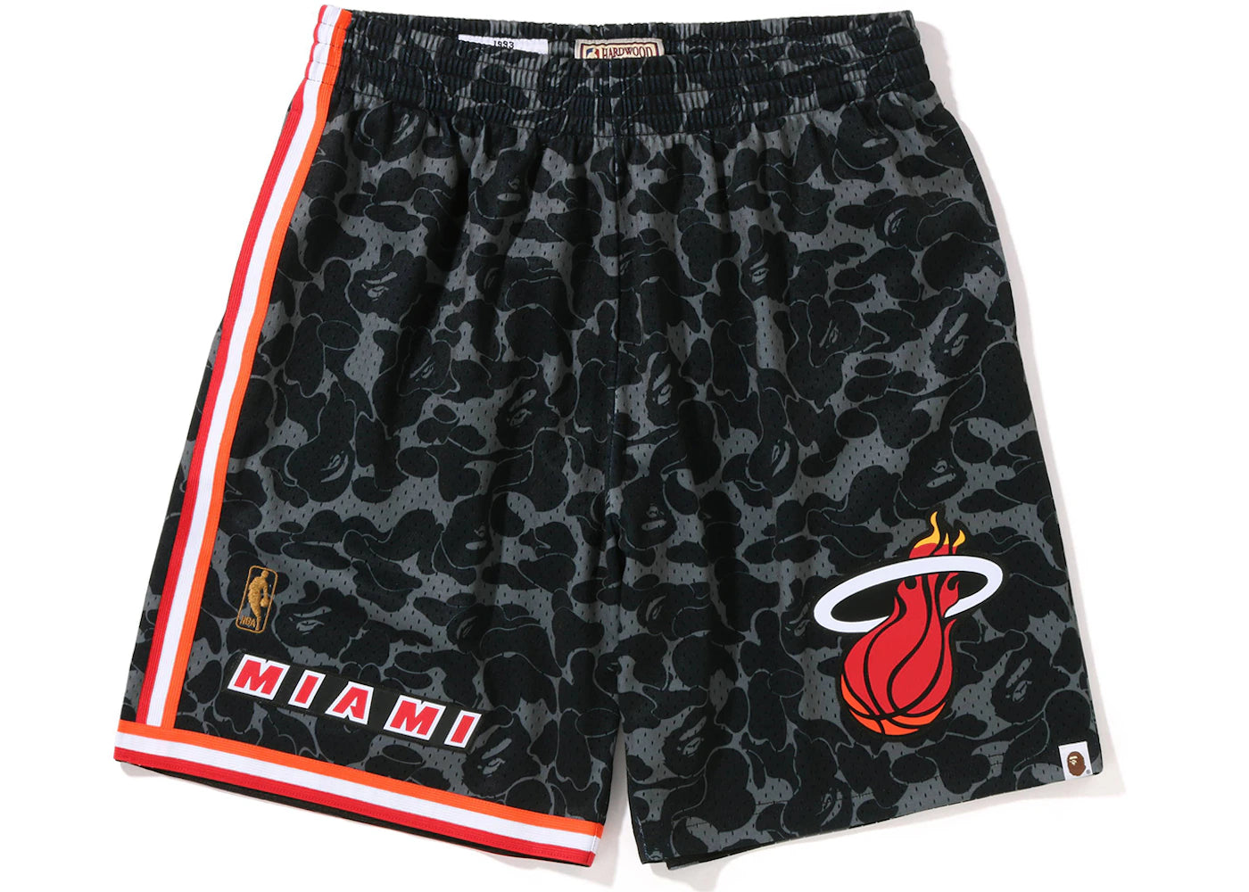 BAPE x Mitchell & Ness Miami Heat Shorts Black