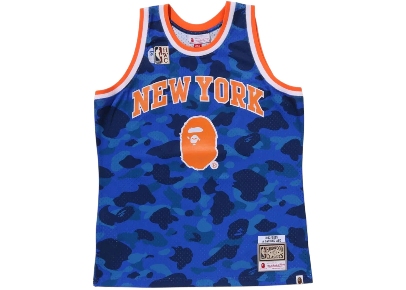 BAPE x Mitchell & Ness NBA New York Knicks Swingman Jersey Blue