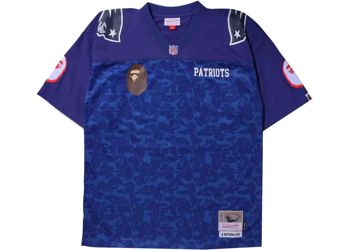 BAPE x Mitchell & Ness NFL New England Patriots Legacy Jersey Navy