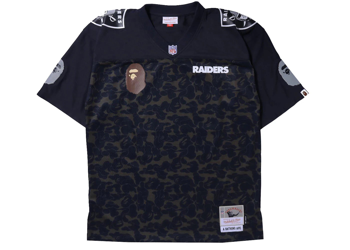 BAPE x Mitchell & Ness NFL Oakland Raiders Legacy Jersey Black