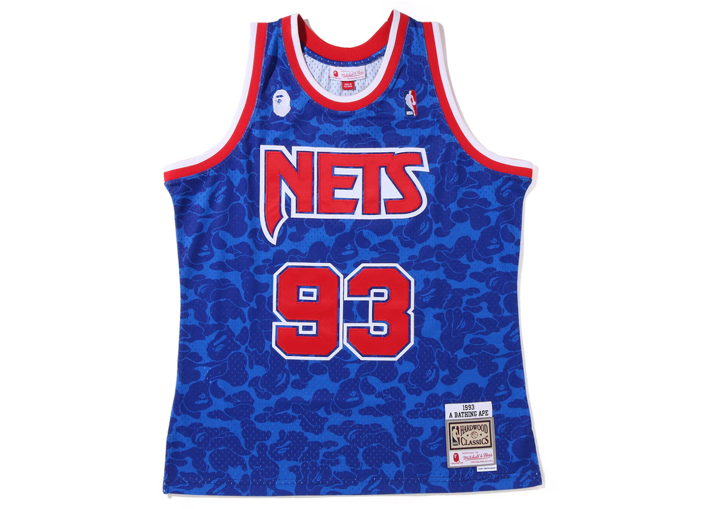 BAPE x Mitchell & Ness New Jersey Nets Jersey Blue