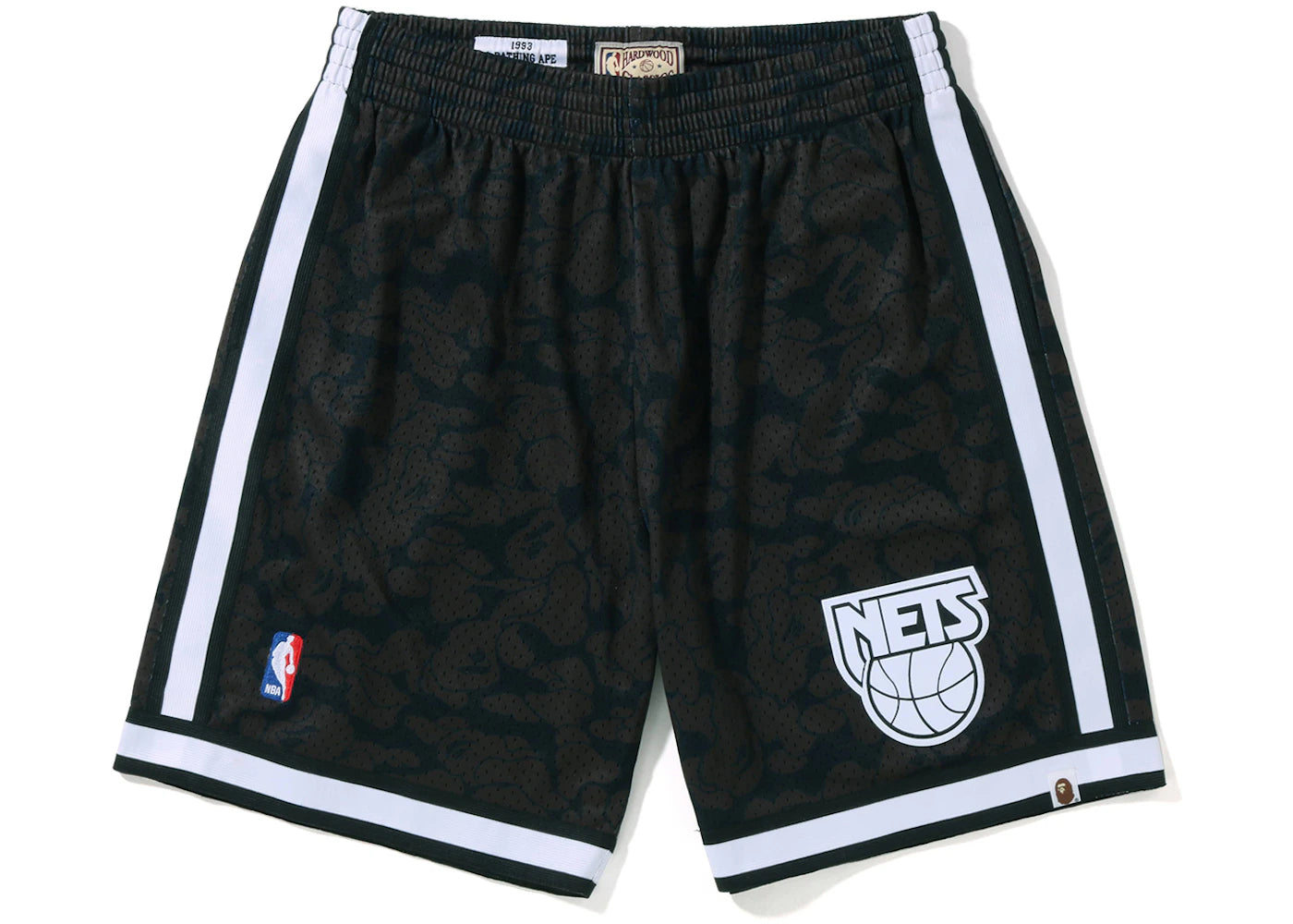 BAPE x Mitchell & Ness New Jersey Nets Shorts Black