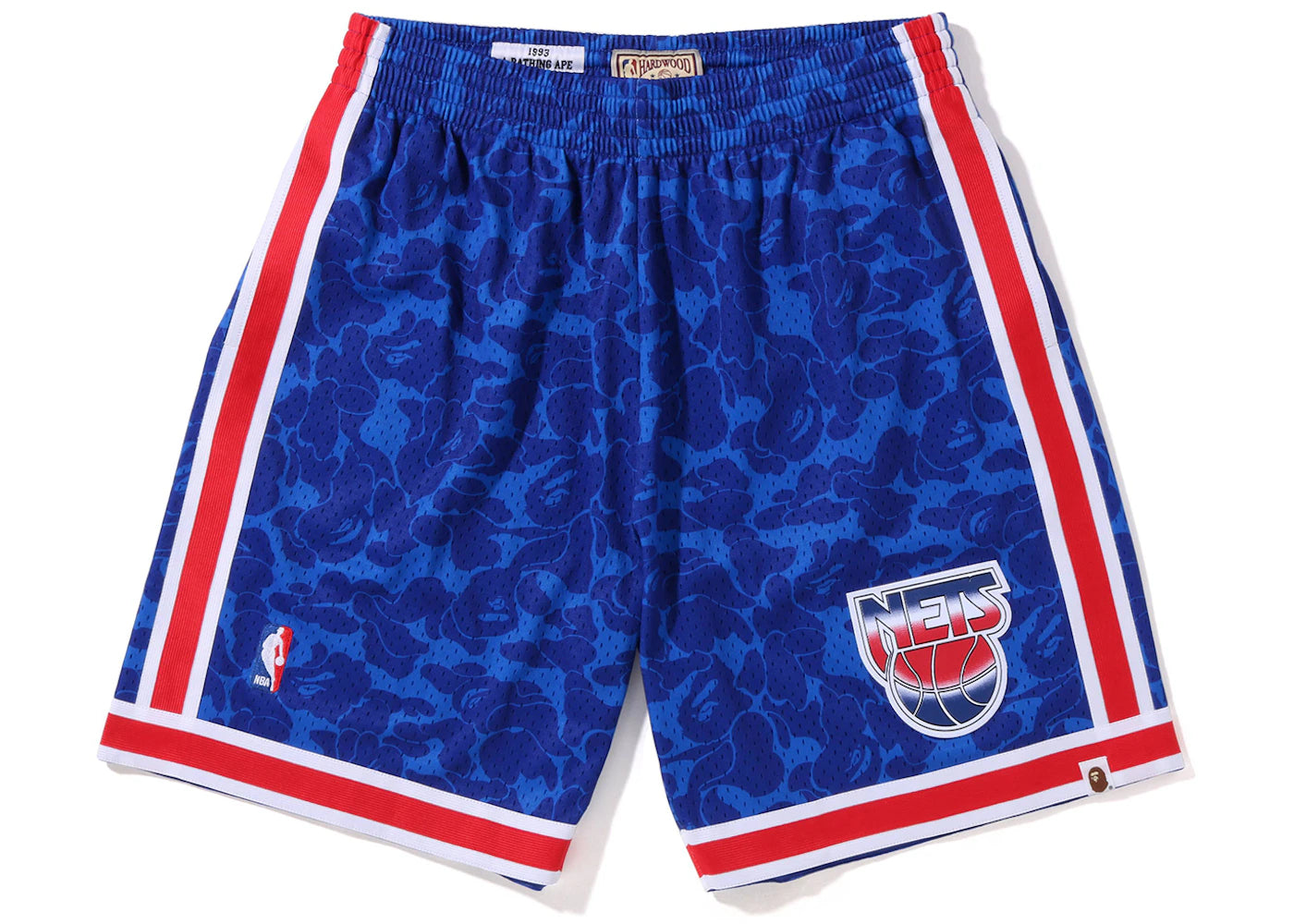 BAPE x Mitchell & Ness New Jersey Nets Shorts Blue