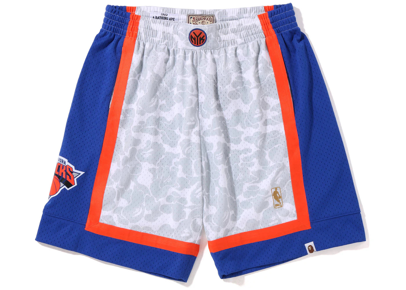 BAPE x Mitchell & Ness New York Knicks Shorts White