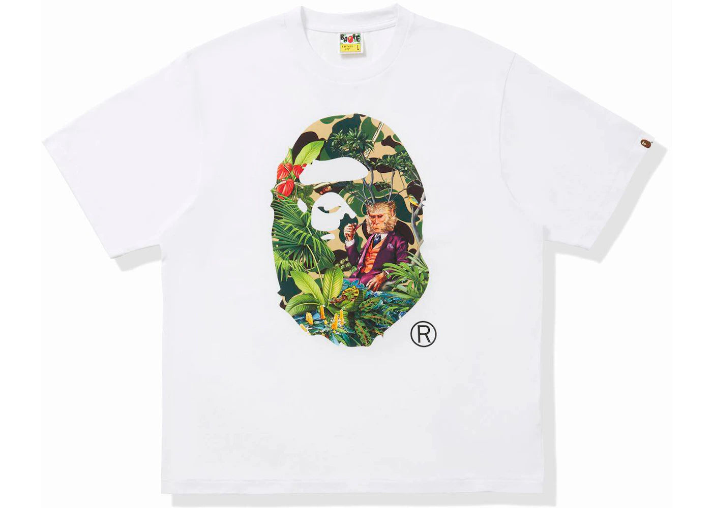 BAPE x Monkey 47 Ape Head Tee White Green