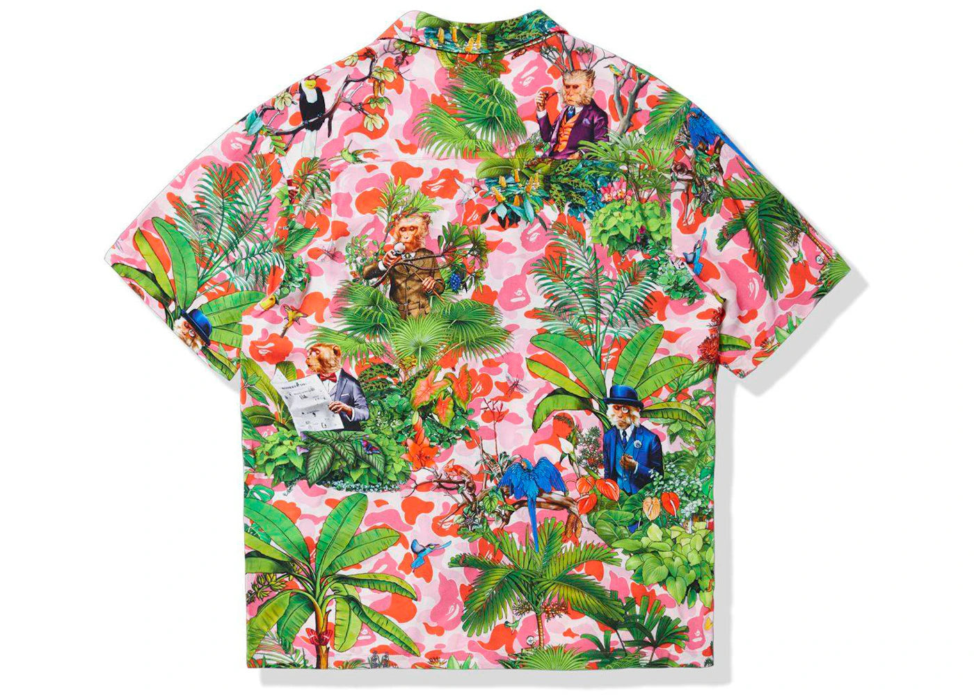 BAPE x Monkey 47 Open Collar S/S Shirt Pink