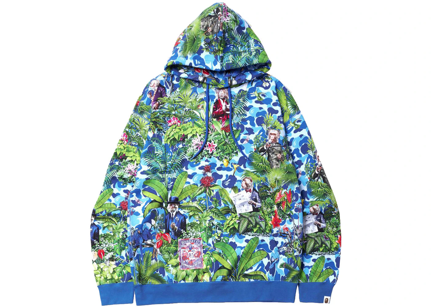 BAPE x Monkey 47 Pullover Hoodie Blue