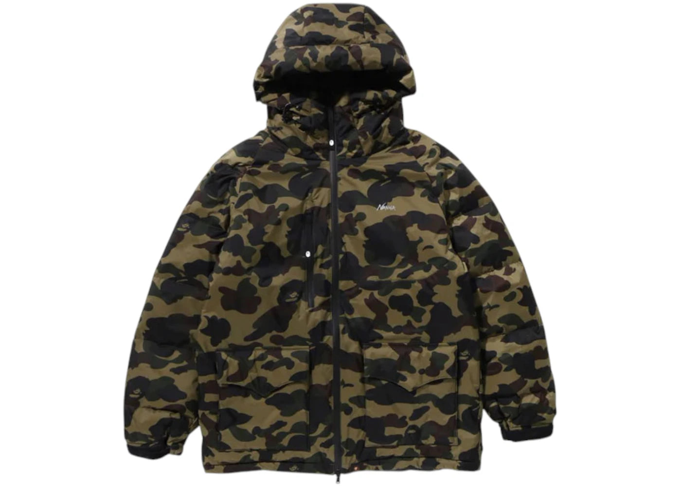 BAPE x Nanga 1st Camo Aurora Tex Down Jacket Green