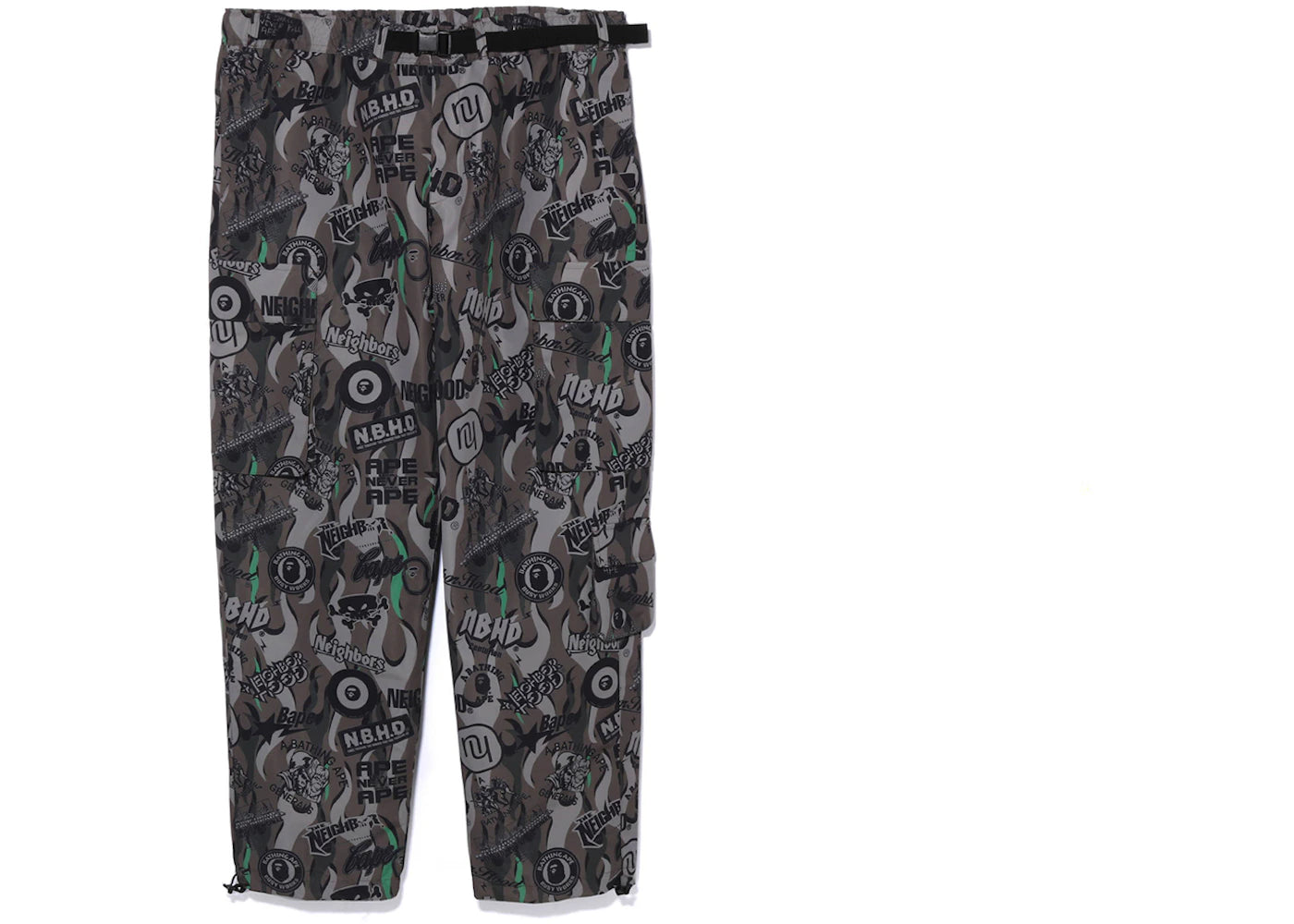 BAPE x Neighborhood Multi Pocket Track Pants Green