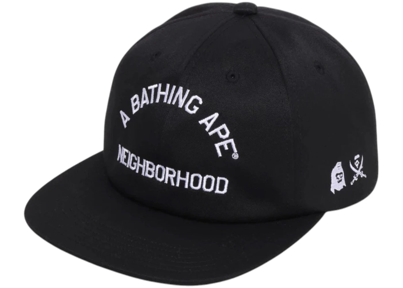 BAPE x Neighborhood Panel Cap Black
