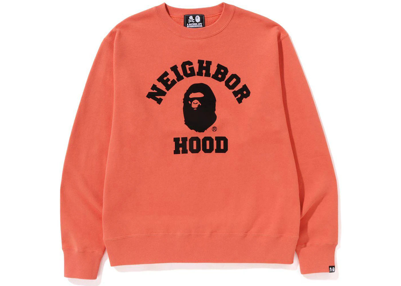 BAPE x Neighborhood Relaxed Fit Crewneck Sweatshirt Orange