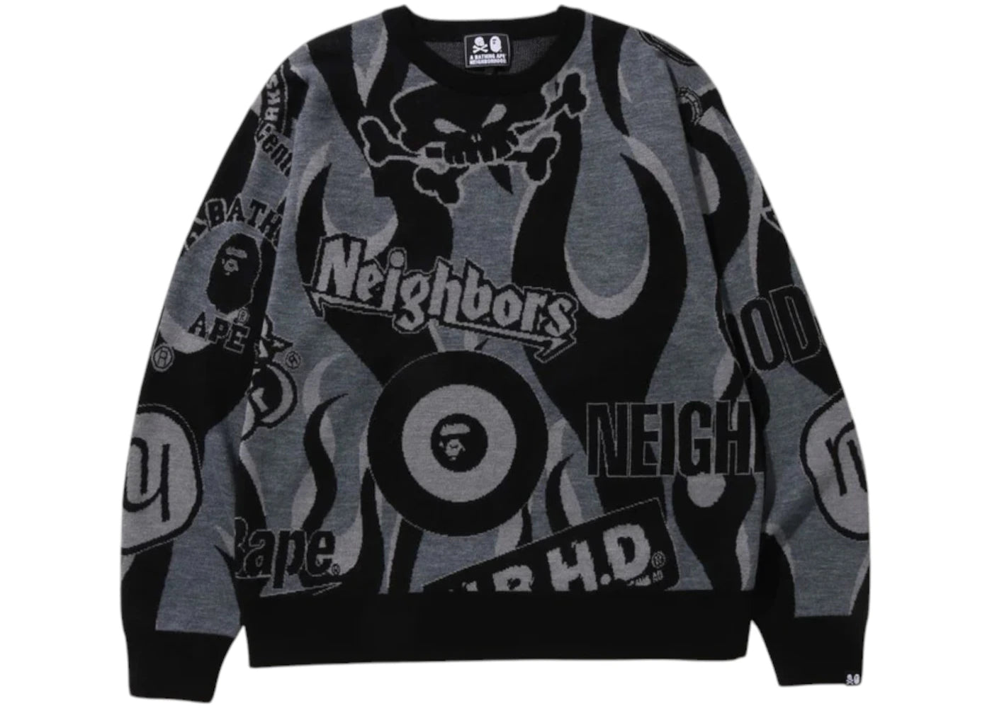 BAPE x Neighborhood Relaxed Fit Knit Black