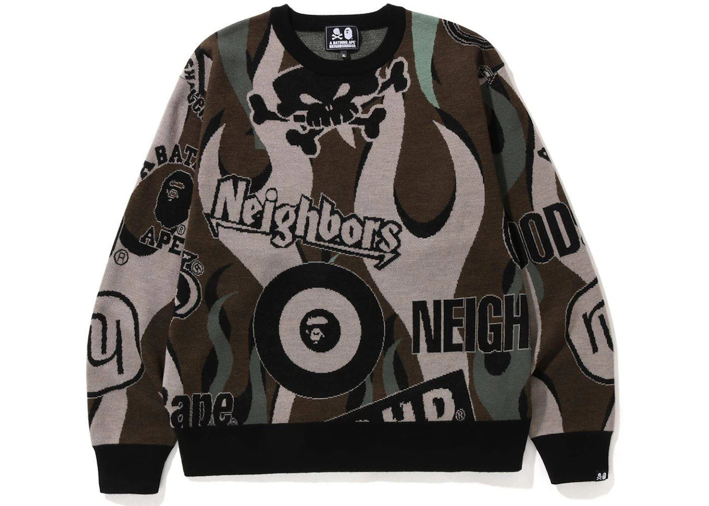 BAPE x Neighborhood Relaxed Fit Knit Sweater Green