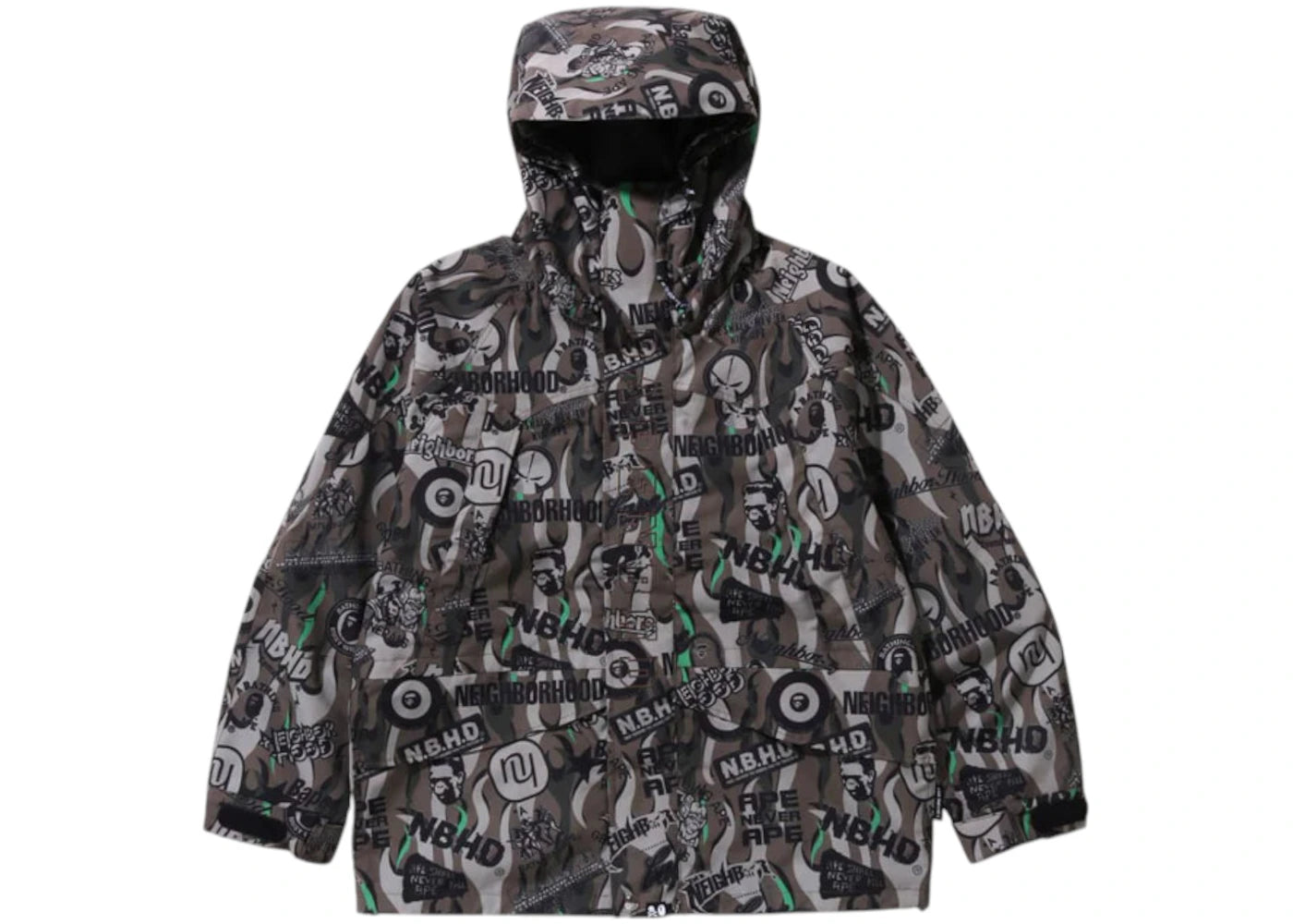 BAPE x Neighborhood Snowboard II Jacket Green