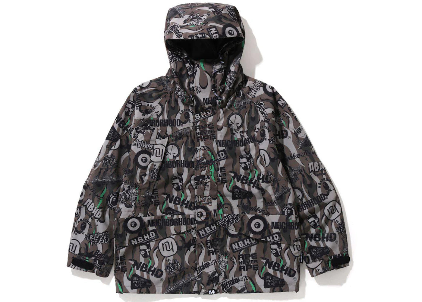 BAPE x Neighborhood Snowboard Jacket Green