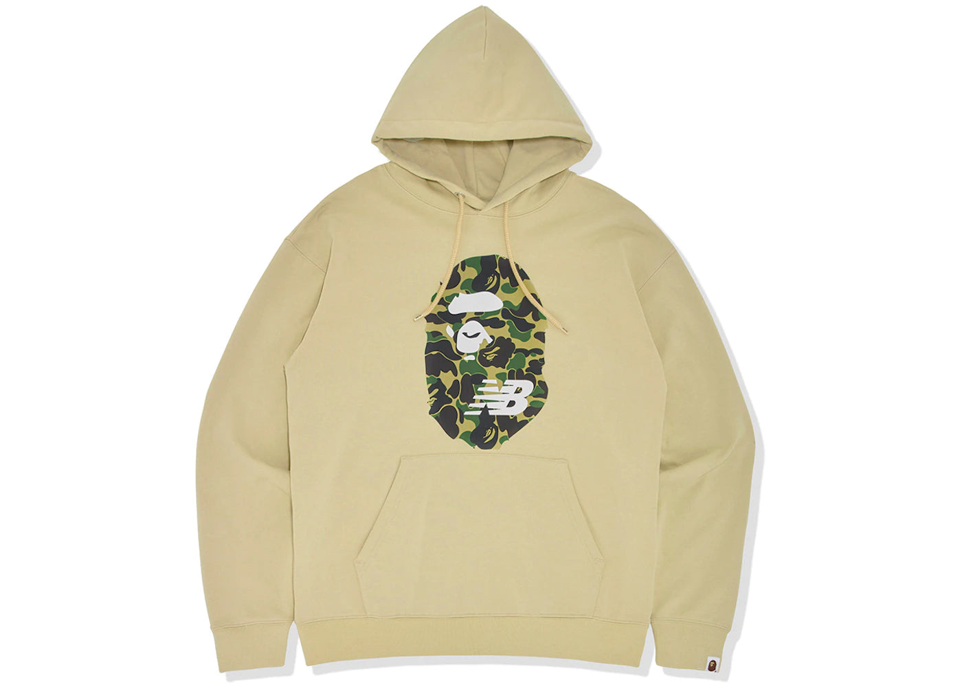 BAPE x New Balance Ape Head Relaxed Fit Pullover Hoodie Beige