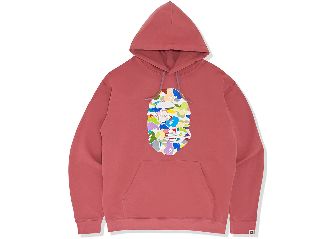 BAPE x New Balance Ape Head Relaxed Fit Pullover Hoodie Red