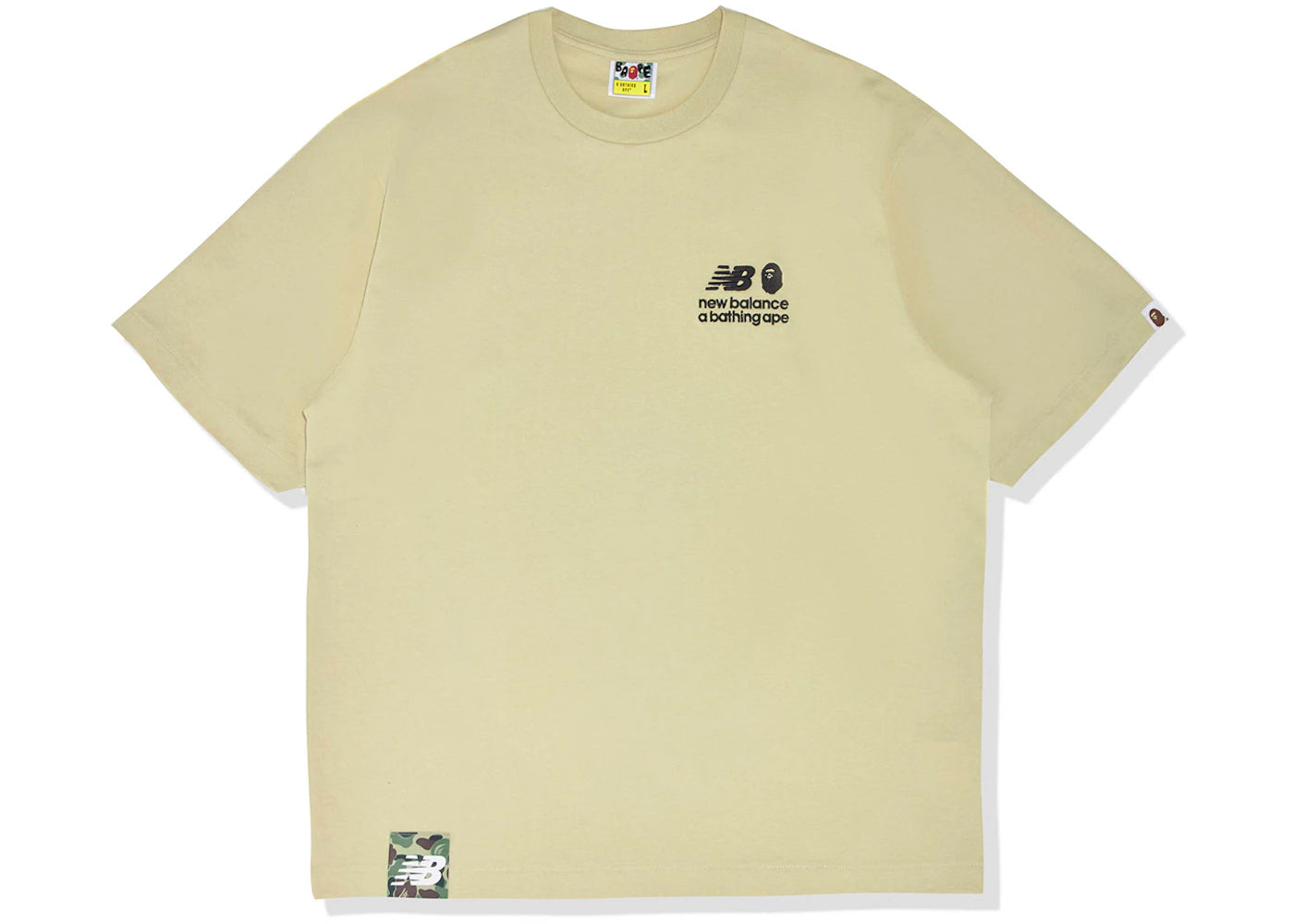 BAPE x New Balance Ape Head Relaxed Fit Tee Beige