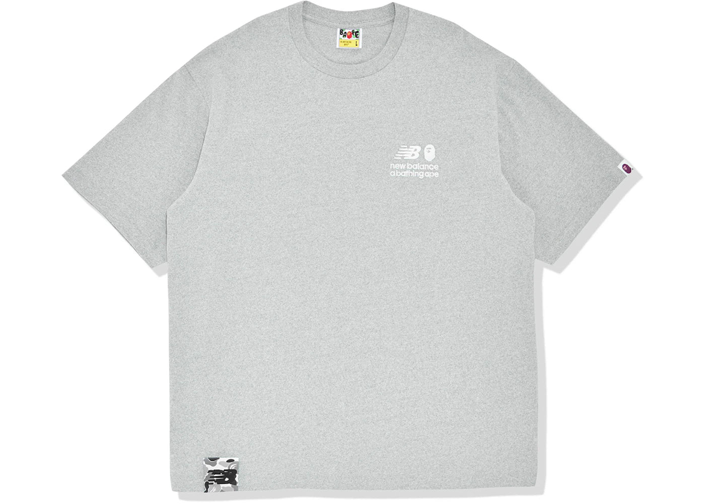 BAPE x New Balance Ape Head Relaxed Fit Tee Grey