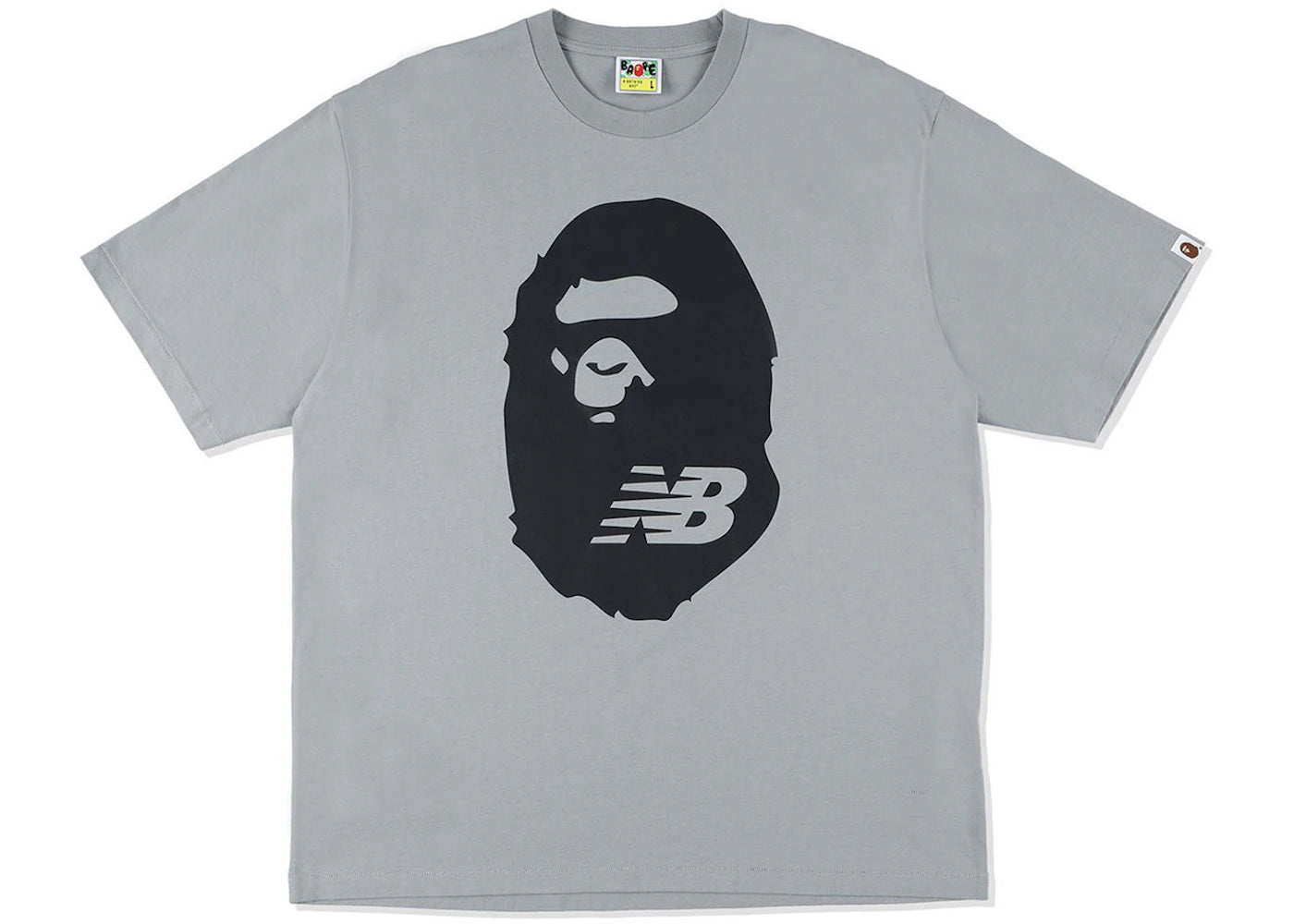BAPE x New Balance Ape Head Tee Grey