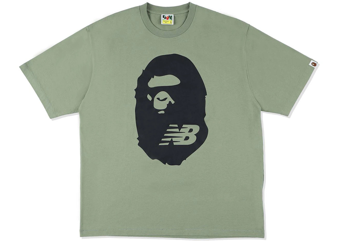 BAPE x New Balance Ape Head Tee Olive