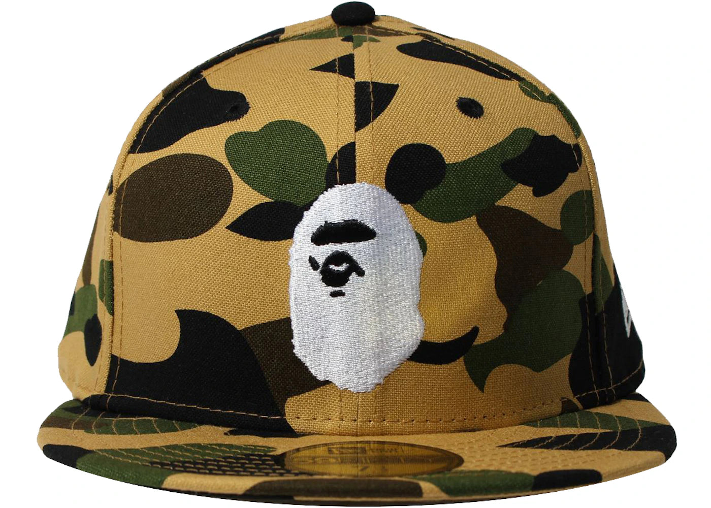 BAPE x New Era 59 Fifty 1st Camo Ape Head Cap Yellow