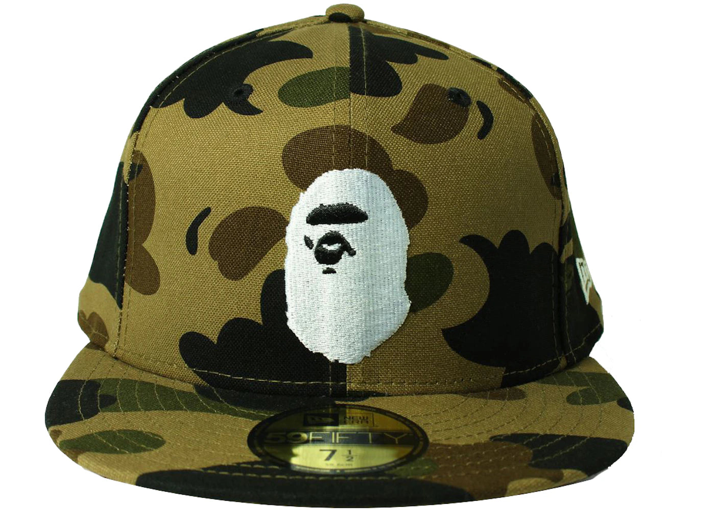 BAPE x New Era 59 Fifty 1st Camo Ape Head Cap Green