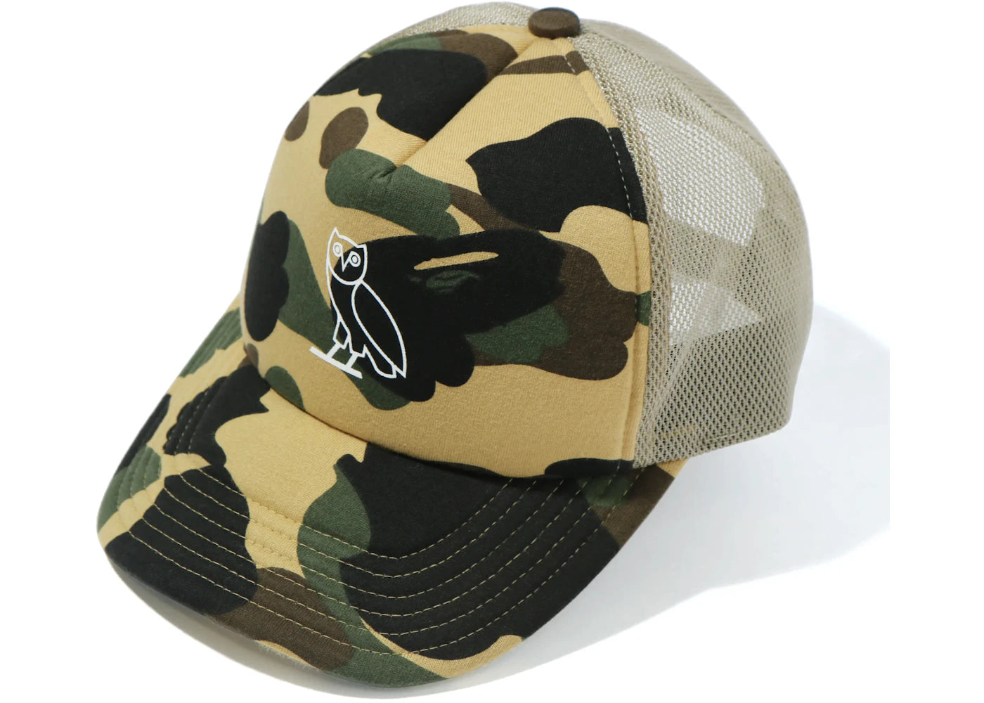 BAPE x OVO 1st Camo Mesh Cap Yellow
