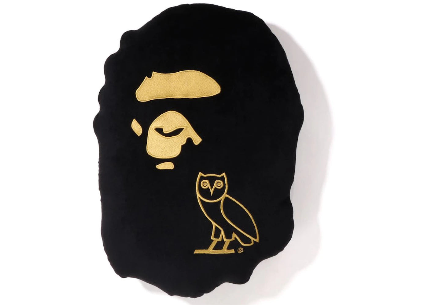BAPE x OVO Ape Head Cushion Black