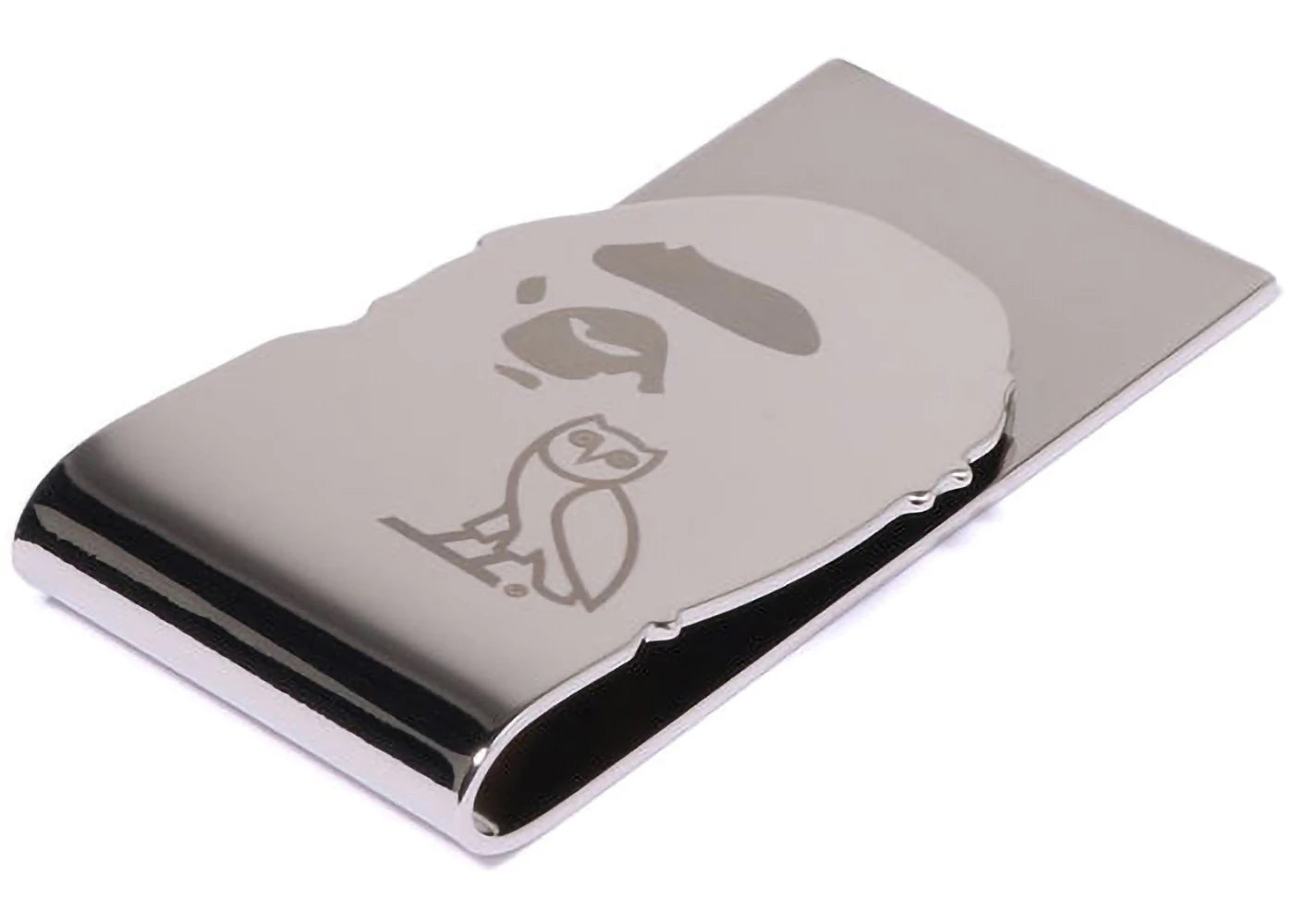 BAPE x OVO Ape Head Money Clip Silver